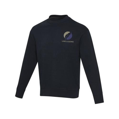 Jet унисекс Aware™ свитер с круглым вырезом из переработанных материалов - Темно - синий; - купить именные сувениры в Воронеже