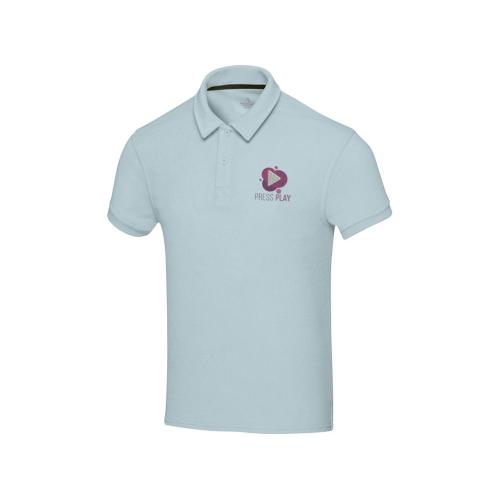 Рубашка поло унисекс Akoya из переработанного махрового материала - Cloud Blue; - купить именные сувениры в Воронеже