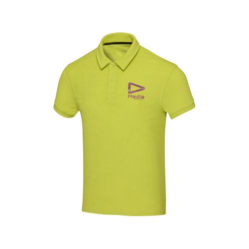 Рубашка поло унисекс Akoya из переработанного махрового материала - Лайм; - купить именные сувениры в Воронеже