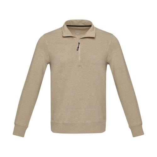 Tin унисекс-свитер с молнией на четверть из переработанных материалов Aware™ - Oatmeal; - купить необычные подарки в Воронеже