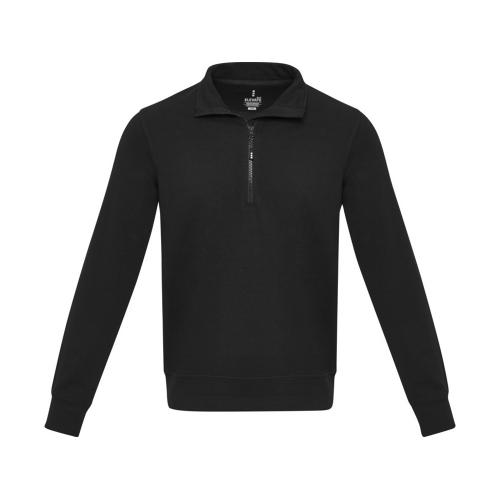 Tin унисекс-свитер с молнией из переработанных материалов Aware™ - сплошной черный; - купить необычные подарки в Воронеже