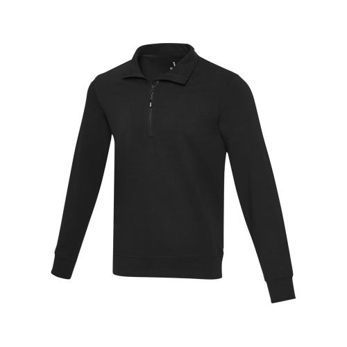 Tin унисекс-свитер с молнией из переработанных материалов Aware™ - сплошной черный