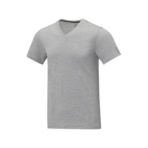 Somoto Мужская футболка с коротким рукавом и V-образным вырезом , серый яркий
