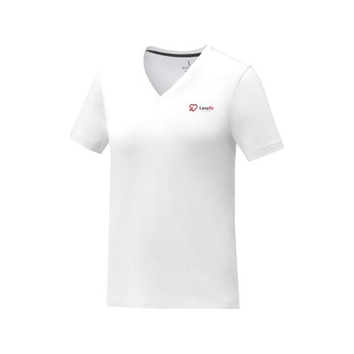 Somoto Женская футболка с коротким рукавом и V-образным вырезом ; - купить именные сувениры в Воронеже