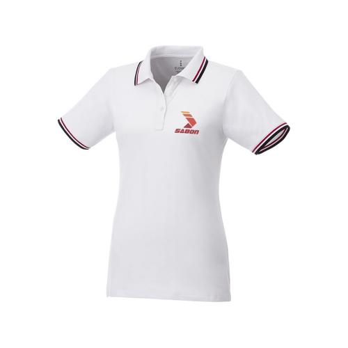 Женская футболка поло Fairfield с коротким рукавом с проклейкой; - купить именные сувениры в Воронеже