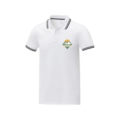 Amarago Мужское поло с коротким рукавом и контрастной отделкой; - купить именные сувениры в Воронеже