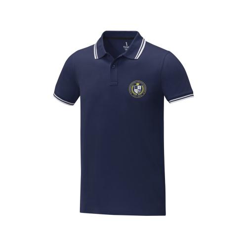 Amarago Мужское поло с коротким рукавом и контрастной отделкой; - купить именные сувениры в Воронеже