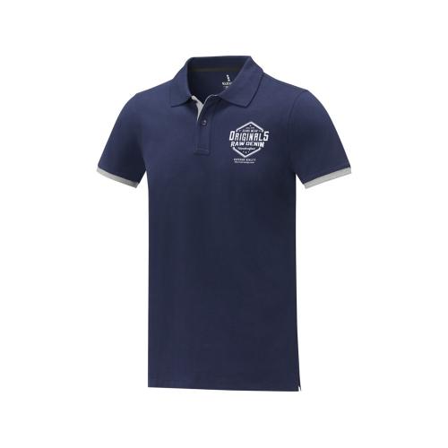 Morgan Двухцветное мужское поло с коротким рукавом ; - купить именные сувениры в Воронеже