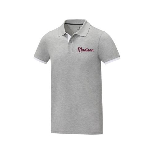 Morgan Двухцветное мужское поло с коротким рукавом ; - купить именные сувениры в Воронеже