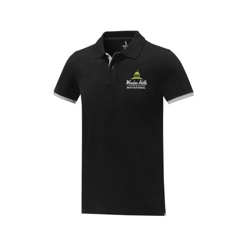 Morgan Двухцветное мужское поло с коротким рукавом ; - купить именные сувениры в Воронеже