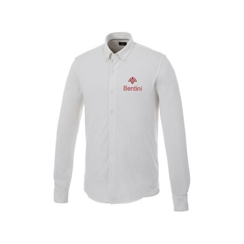 Мужская рубашка Bigelow из пике с длинным рукавом; - купить именные сувениры в Воронеже