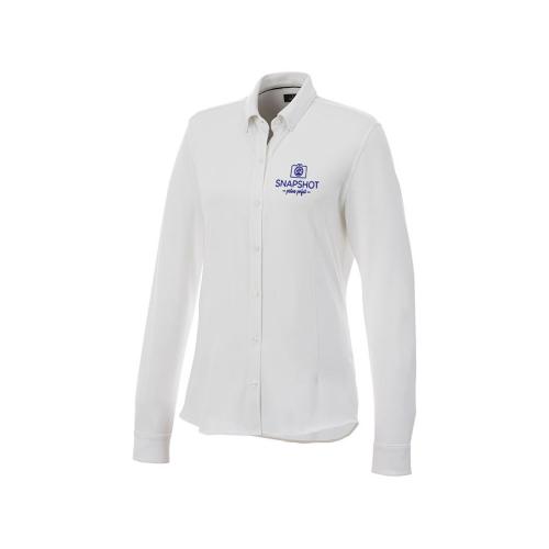 Женская рубашка Bigelow из пике с длинным рукавом; - купить подарки с логотипом в Воронеже