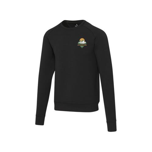 Yukon унисекс интерлок спортивный свитер с круглым вырезом - Сплошной черный; - купить подарки с логотипом в Воронеже