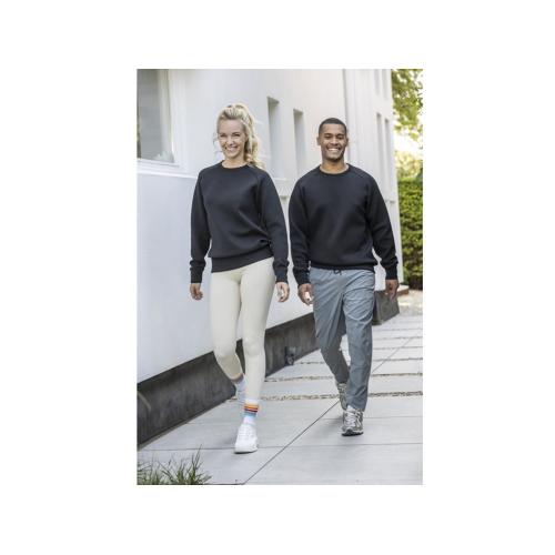 Yukon унисекс интерлок спортивный свитер с круглым вырезом - Сплошной черный; - купить именные сувениры в Воронеже