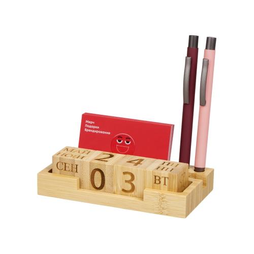 Настольный органайзер с вечным календарем и подставкой для телефона Akira; - купить необычные подарки в Воронеже