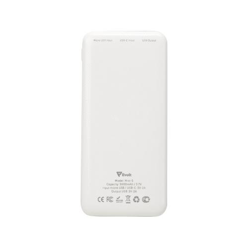 Внешний аккумулятор Evolt Mini-5, 5000 mAh; - купить подарки с логотипом в Воронеже