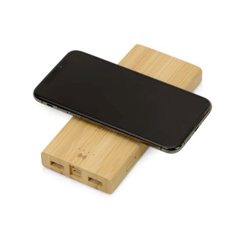 Внешний беспроводной аккумулятор из бамбука Bamboo Air; - купить необычные сувениры в Воронеже