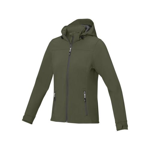 Куртка софтшел Ланглей женская, зеленый лесной