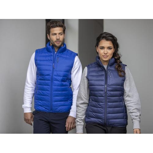 Женский утепленный жилет Pallas  из переработанных материалов по стандарту GRS - Темно - серый; - купить подарки с логотипом в Воронеже