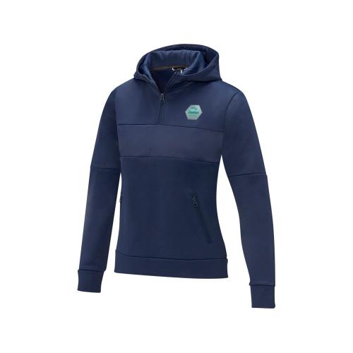 Женский свитер анорак Sayan на молнии на половину длины с капюшоном; - купить именные сувениры в Воронеже