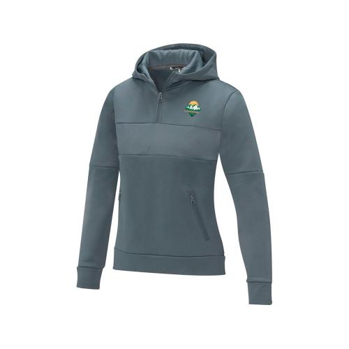 Женский свитер анорак Sayan на молнии на половину длины с капюшоном; - купить именные сувениры в Воронеже