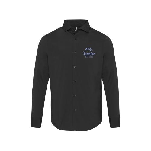 Carnelian мужская рубашка из поплина - сплошной черный; - купить подарки с логотипом в Воронеже