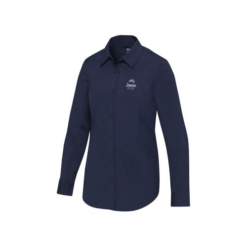 Carnelian женская рубашка из поплина - Navy Blue; - купить подарки с логотипом в Воронеже