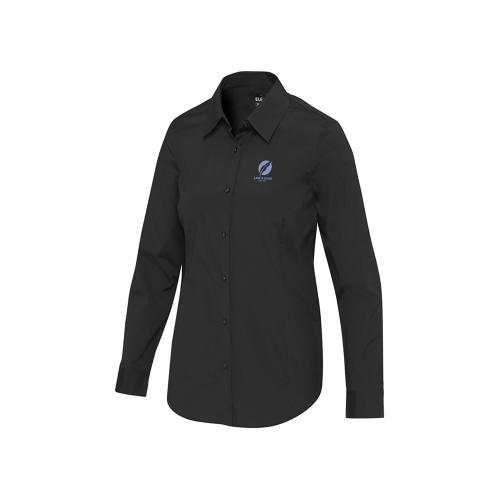 Carnelian женская рубашка из поплина - сплошной черный; - купить подарки с логотипом в Воронеже