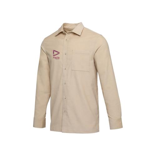 Alum вельветовая рубашка унисекс - Oatmeal; - купить именные сувениры в Воронеже