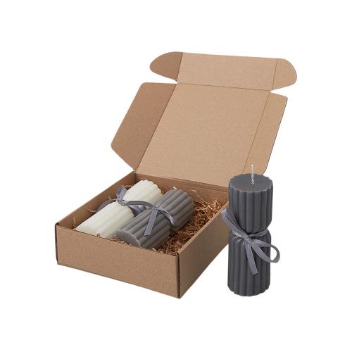 Набор свечей с гранями Vela, темно-серый; - купить необычные сувениры в Воронеже