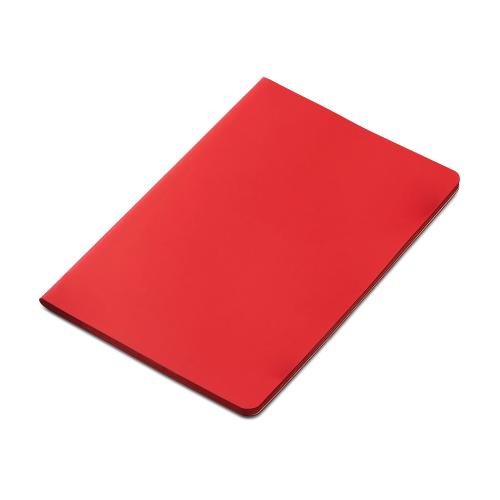 Блокнот Audrey А5 на сшивке в гибкой обложке софт-тач, красный