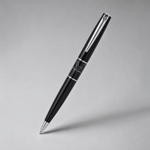 Ручка шариковая Pierre Cardin коллекция ВЕСЫ | LIBRA. Корпус и колпачок - латунь, лак, акрил. Отделка и детали дизайна - сталь и хром. Цвет акрил.вставки - черный, корпус - черный. Упаковка В