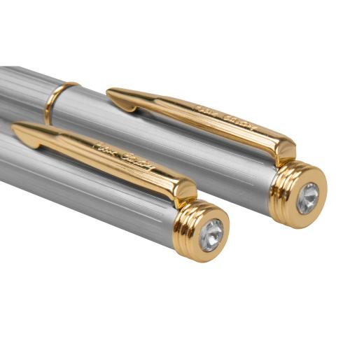 Набор Pierre Cardin PEN&PEN: ручка шариковая + роллер. Цвет - серебристо-бежевый. Упаковка Е.; - купить необычные сувениры в Воронеже