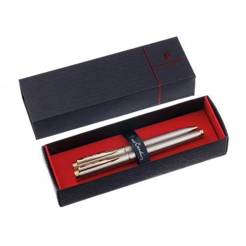 Набор Pierre Cardin PEN&PEN: ручка шариковая + роллер. Цвет - серебристо-бежевый. Упаковка Е.; - купить необычные подарки в Воронеже