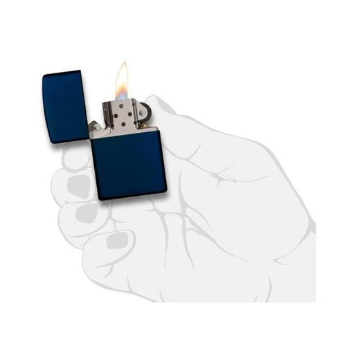 Зажигалка ZIPPO Classic с покрытием Navy Matte, латунь/сталь, синяя, матовая; - купить подарки с логотипом в Воронеже