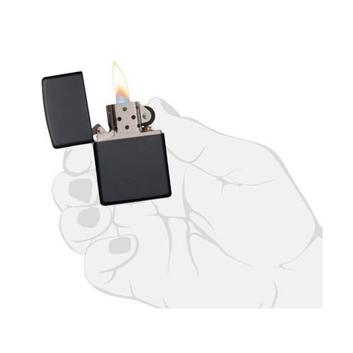 Зажигалка ZIPPO Classic с покрытием Black Matte, латунь/сталь, чёрная, матовая; - купить подарки с логотипом в Воронеже