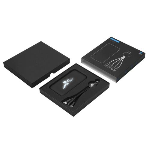 Набор из внешнего акуумулятора и универсального кабеля с подсветкой лого Reserve LED, 10000mAh; - купить необычные подарки в Воронеже