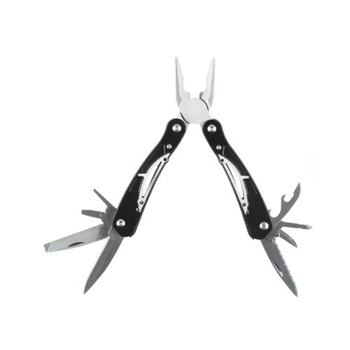 Мультитул Stinger, 105x45 мм, 13 функций, сталь/алюминий, серебристо-чёрный; - купить необычные сувениры в Воронеже