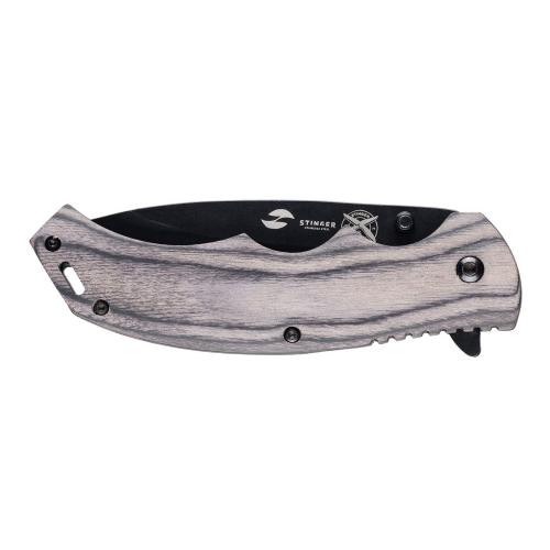 Нож складной Stinger, 120 мм, (чёрный), материал рукояти: дерево/сталь ; - купить необычные подарки в Воронеже