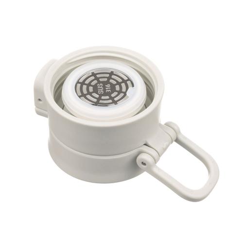 Термокружка Stinger, 0,42 л, сталь/пластик/силикон, белый, 6,5 x 7,5 x 21; - купить именные сувениры в Воронеже