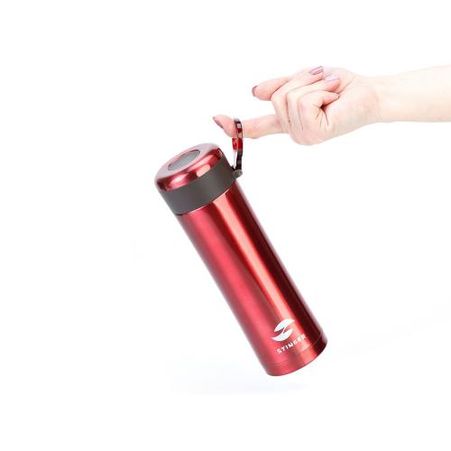 Термокружка Stinger, 0,42 л, сталь/пластик, красный глянцевый, 7,5 х 6,9 х 22; - купить подарки с логотипом в Воронеже