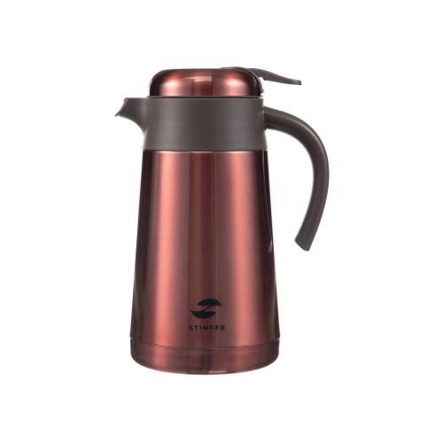 Термокофейник Stinger, 1,6 л, нержавеющая сталь, красный, 18 x 13,6 x 25,9 см