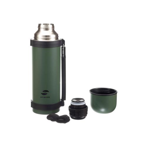 Термос Stinger, 1,2 л, широкий с ручкой, нержавеющая сталь, зелёный, 12,4 х 10,2 х 31; - купить необычные сувениры в Воронеже