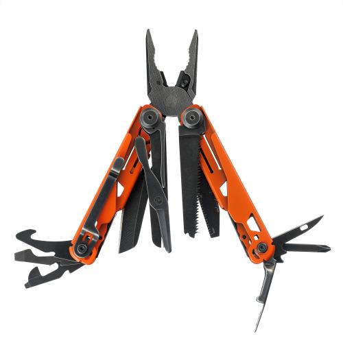 Мультитул Stinger, 107 х 19 мм, 19 функций, сталь, оранжевый корпус, стоунвош, в картонной коробке; - купить необычные сувениры в Воронеже