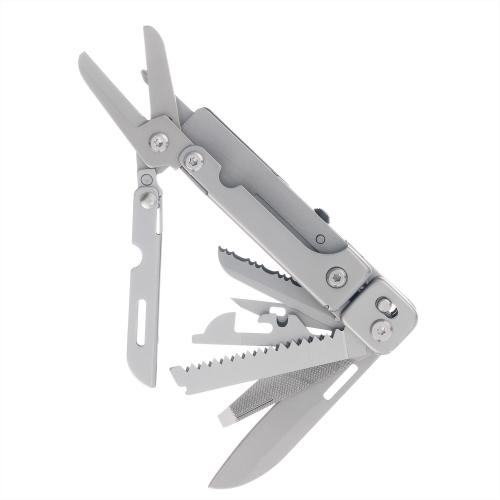 Мультитул Stinger, 92 х 30 мм, 15 функций, нержавеющая сталь, серебристый; - купить подарки с логотипом в Воронеже