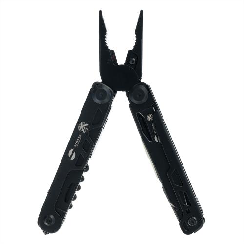 Мультитул Stinger, 113 х 19 мм, 19 функций, сталь, черный, в картонной коробке; - купить именные сувениры в Воронеже