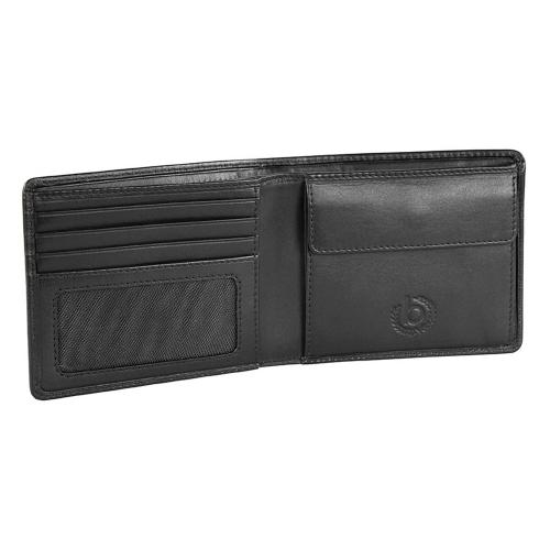 Портмоне BUGATTI ПЕРВЫЙ | PRIMO, чёрное, натуральная воловья кожа, 11х1; - купить необычные подарки в Воронеже