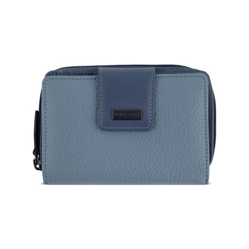 Кошелёк женский BUGATTI СИНА | SINA, голубой, воловья кожа/полиэстер, 13,7х3х9; - купить необычные подарки в Воронеже