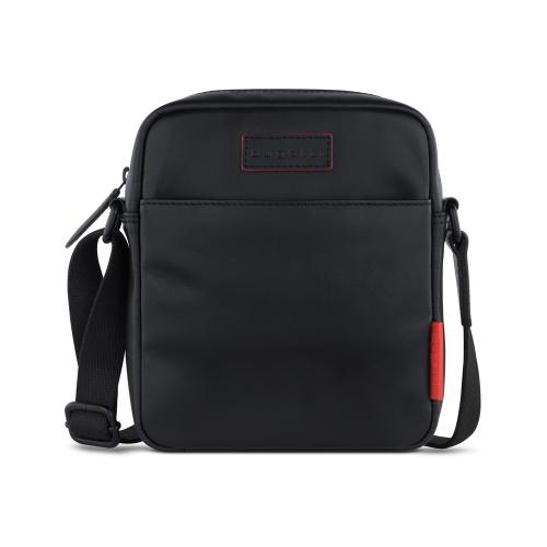 Сумка наплечная мужская BUGATTI КЛАРК | CLARK, чёрная, воловья кожа/полиэстер, 18х5,5х20 см; - купить необычные подарки в Воронеже