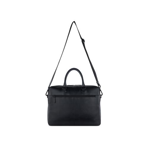 Портфель мужской BUGATTI КЛАРК | CLARK, чёрный, воловья кожа/полиэстер, 40х9,5х29 см; - купить именные сувениры в Воронеже